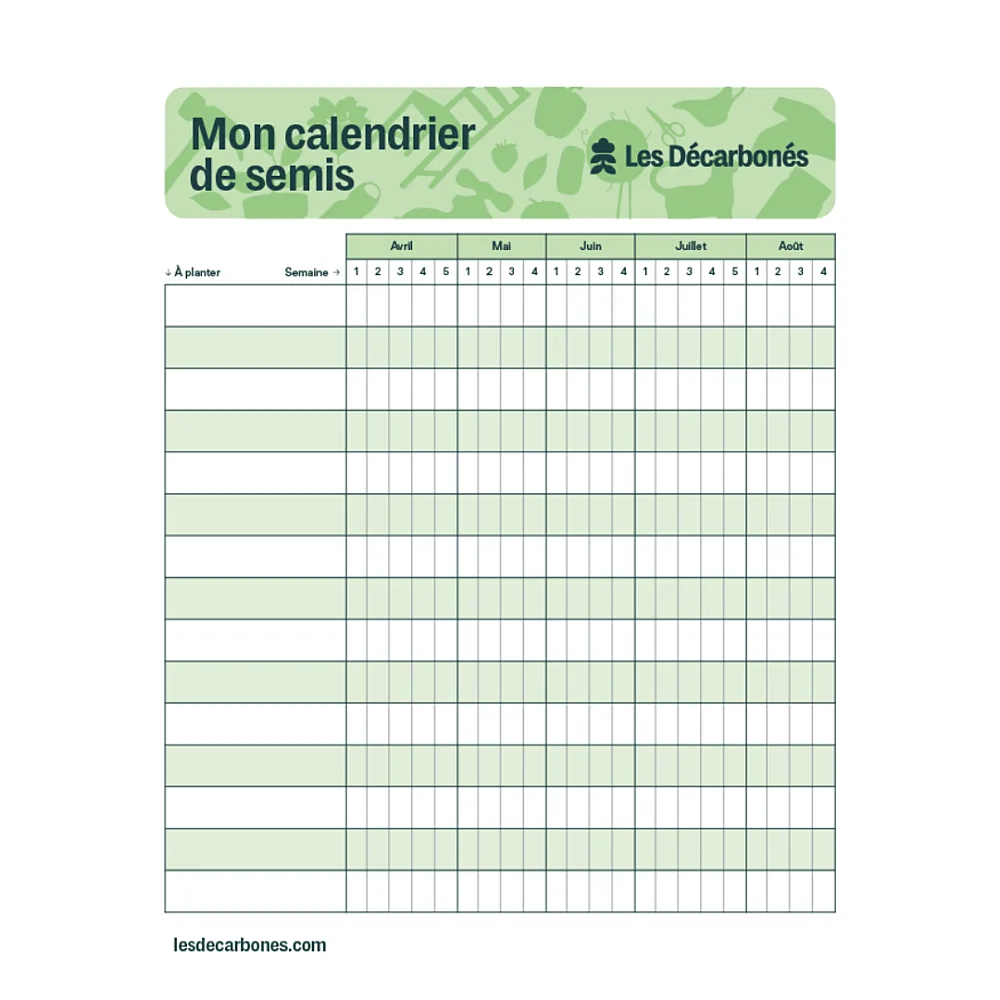 Decarbones calendrier semis
